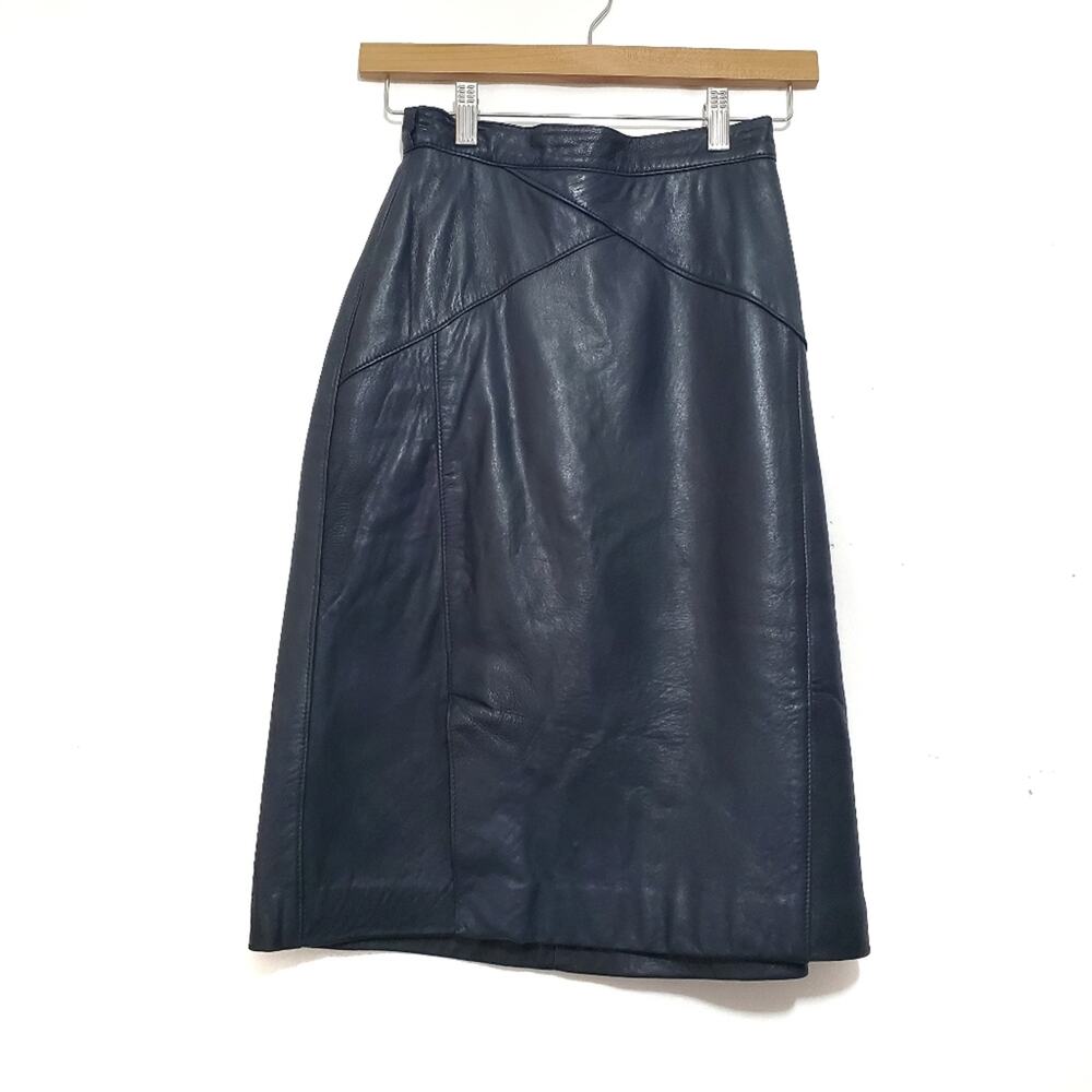 Vintage Bagatelle | Soft Leather High Waist Pencil Skirt